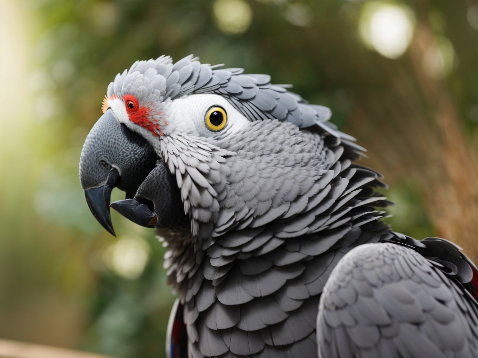 African Grey Parrot beak