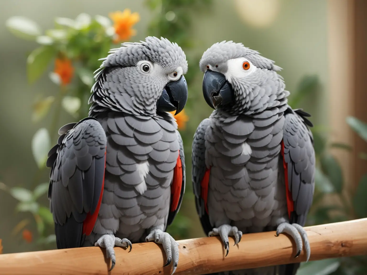 African Grey Parrot with Gout