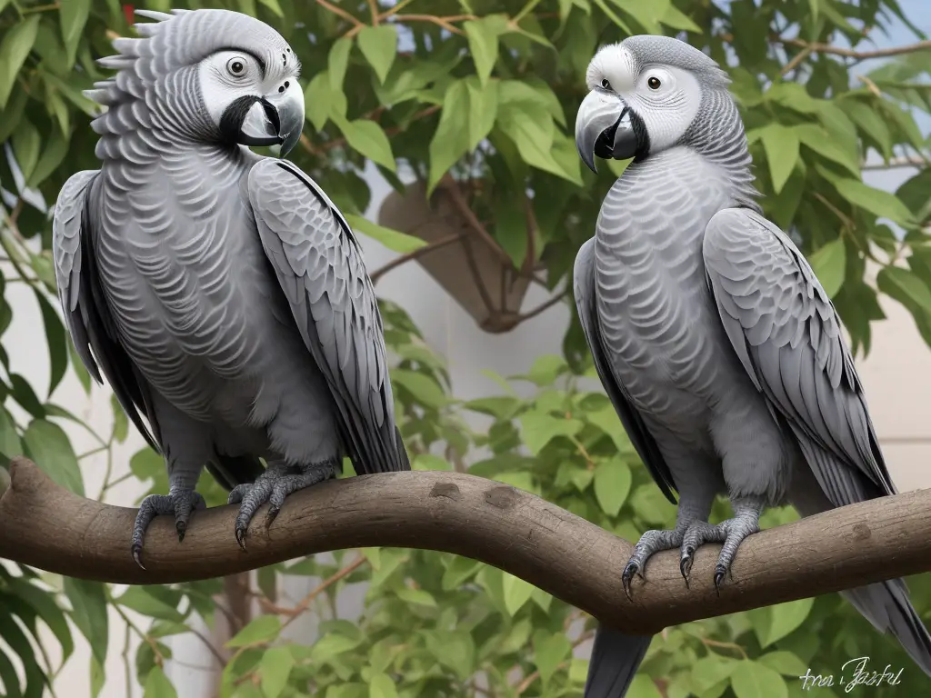 African Grey Parrot Sleeping