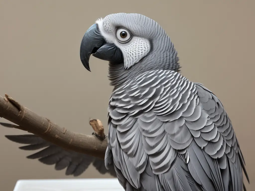 African Grey Parrot Snacking