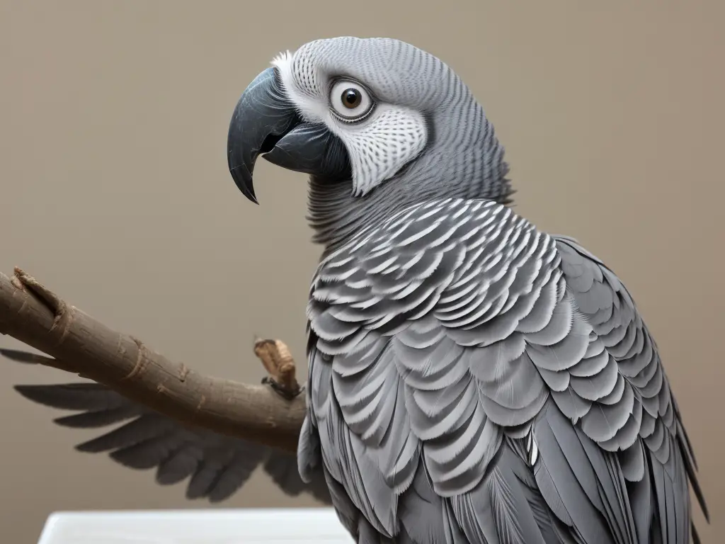 Curious parrot digging